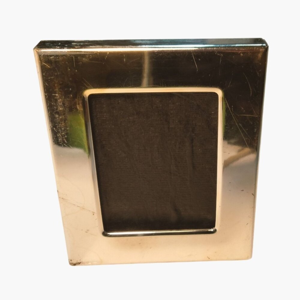 Small Kent Silver Tone Picture Frame Desktop Easel  3 inch